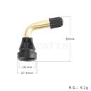 Valve Tubeless 90 degrés PVR60 dimensions