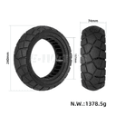 Pneu plein semi Off road 80/50-6.5 dimensions