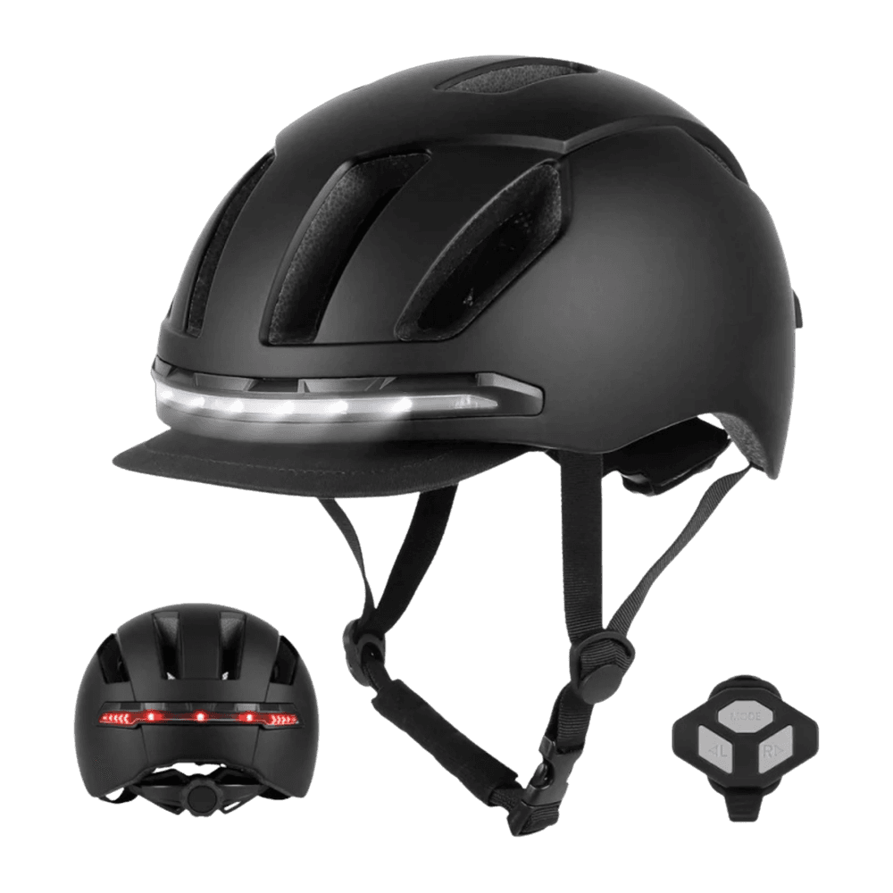 Casque avec LED et clignotants intégrés
