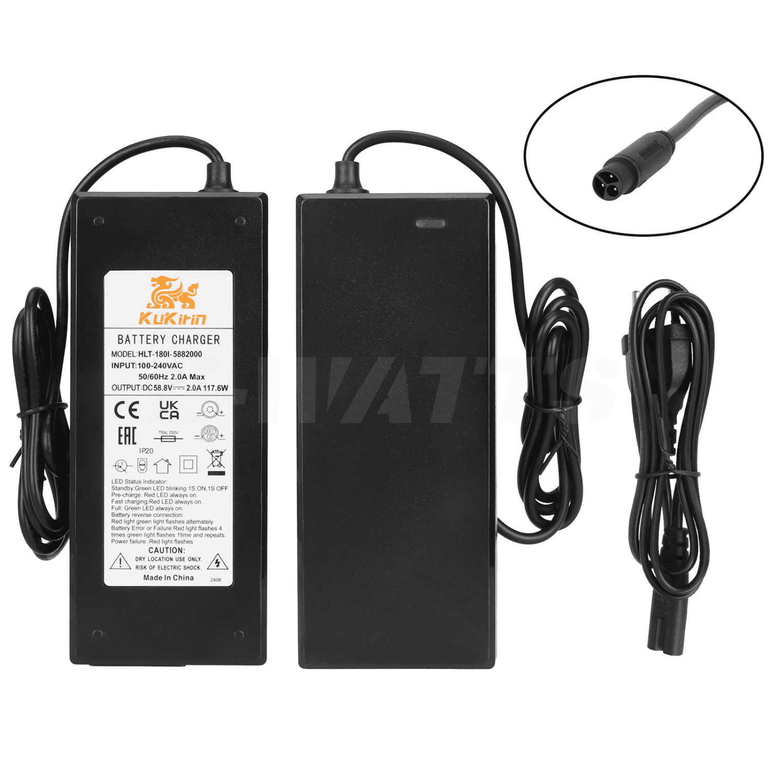 Chargeur Kukirin 52V / 58.8V 2A CQ