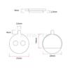 Plaquettes de frein 21mm x 25mm