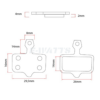 Plaquettes de frein 29.5mm