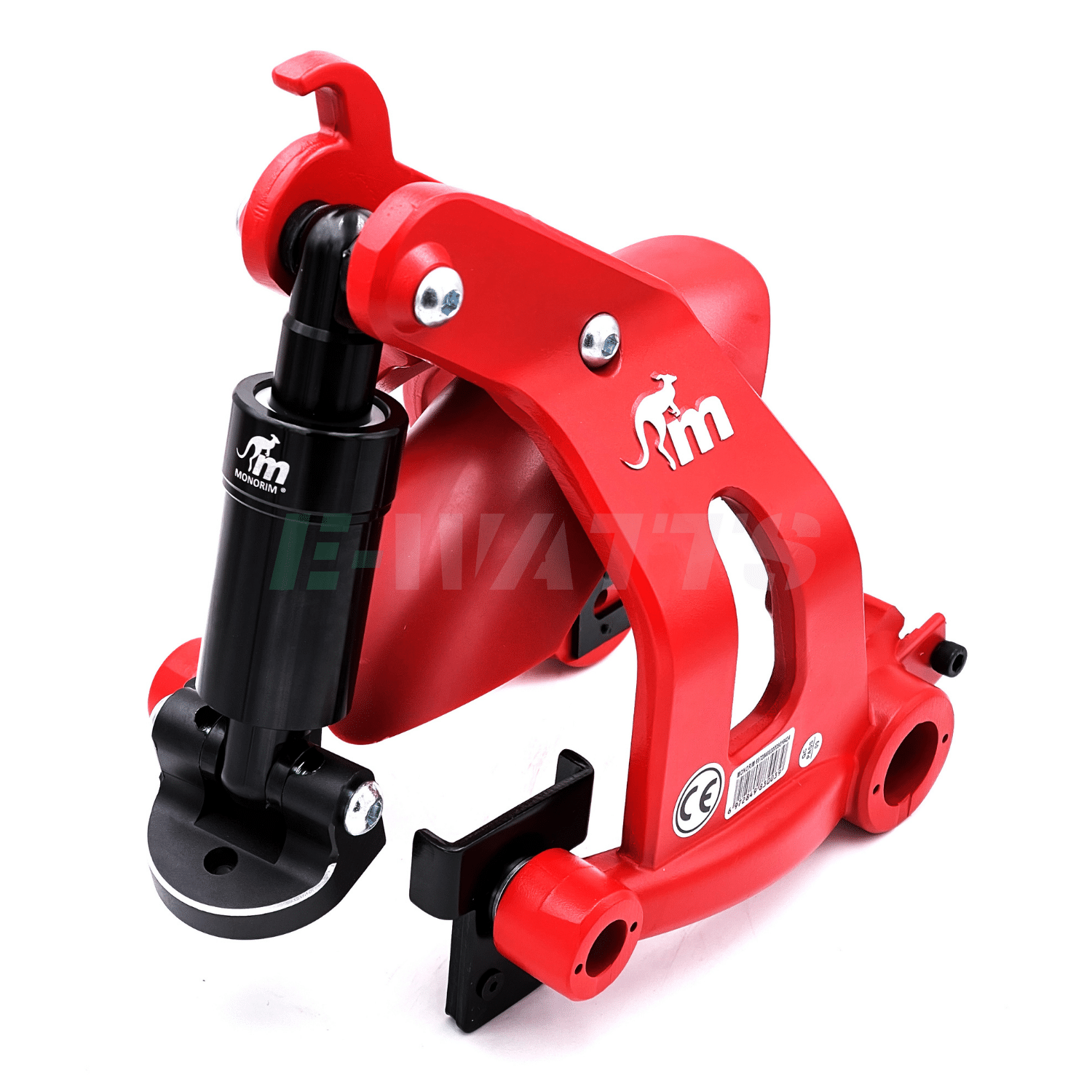 suspension arrière monorim xiaomi m365, pro, 2, 1s, scooter 3, essential rouge et noire