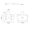 Plaquettes de frein 34mm