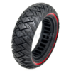 Pneu plein 10x3 80/65-6 Noir / Rouge