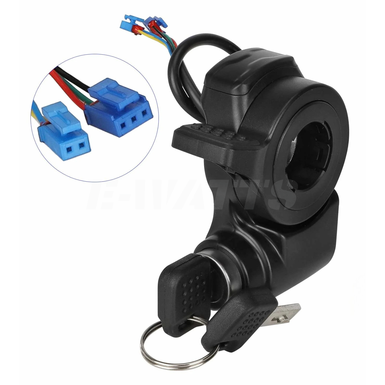 Interrupteur D’Accélérateur Avec Clé Pour Scooter KUGOO Kukirin G2 Pro/MAX – 5 Broches, ABS, 12-36 V, Sécurisé Et Compact