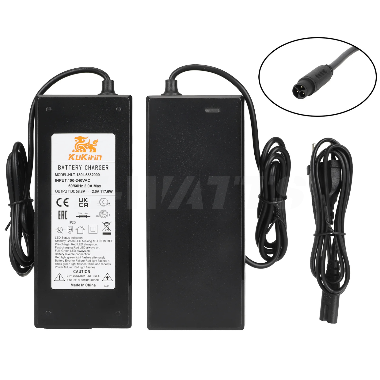 Chargeur Kukirin 52V / 58.8V 2A CQ